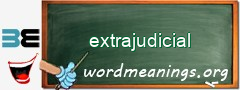 WordMeaning blackboard for extrajudicial